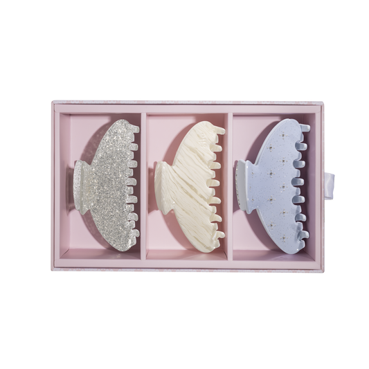 Coffret Cadeau 3 pinces à cheveux Snowy