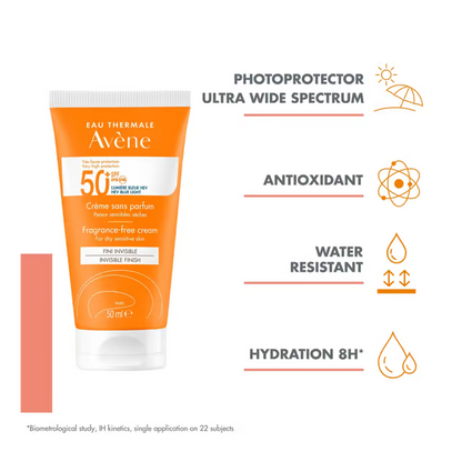 Avene - Crème solaire sans parfum SPF50+