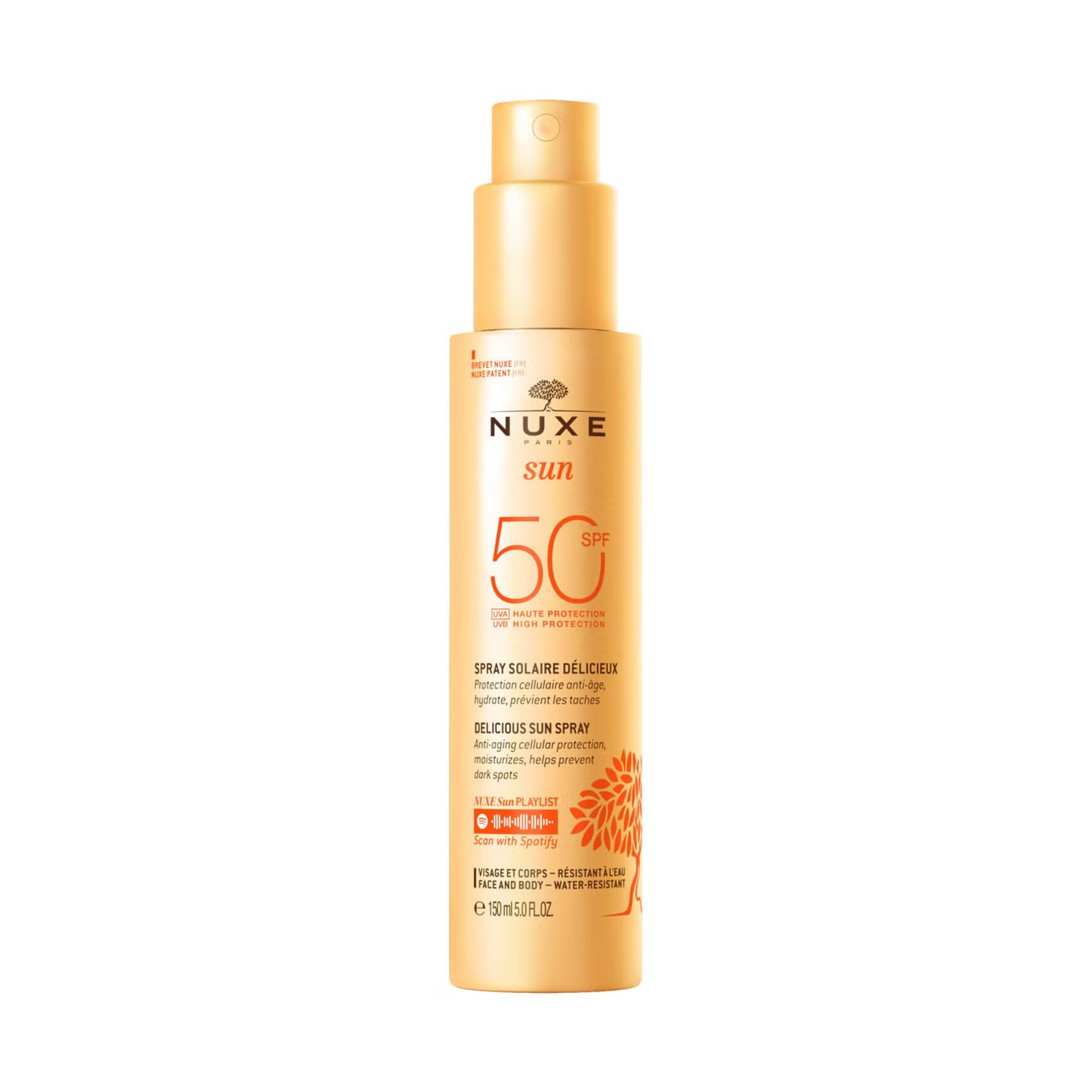 Nuxe – SPF50 – Sonnenspray für Gesicht und Körper – hoher Schutz 