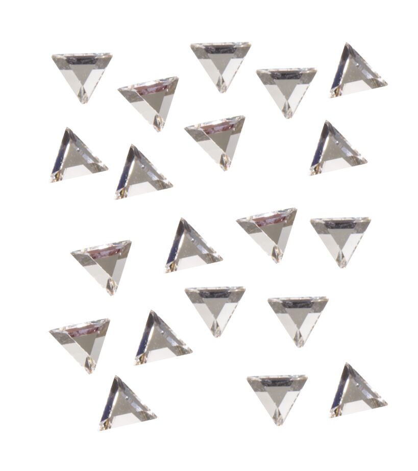 Peggy Sage - strass per unghie triangolari argento 