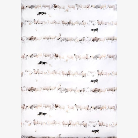 blanc/à petits motifs / 160cm x 210cm