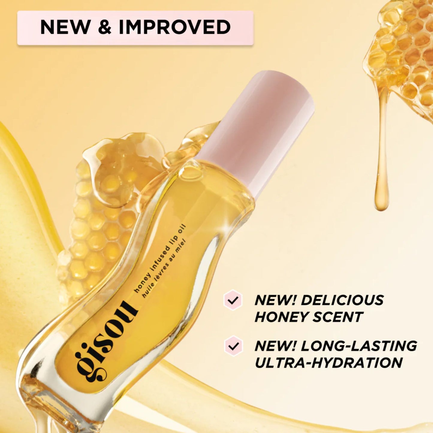 Gisou Honey Infused Lip Oil, Honey Gold