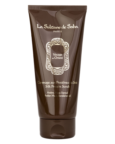 Silk Protein Scrub - Amber Musk Sandalwood Fragrance