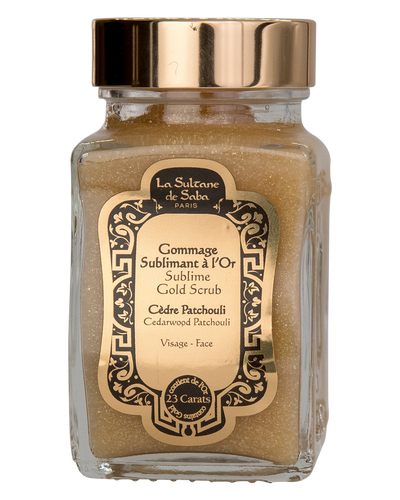 Sublime Gold Scrub - Cedarwood Patchouli Fragrance