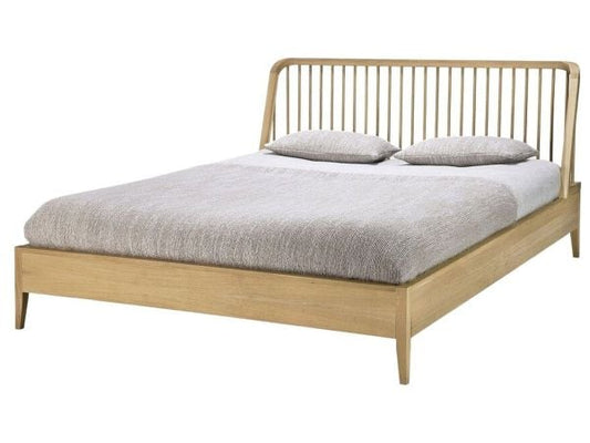 Lit Spindle en chêne - sans lattes - matelas 160x200