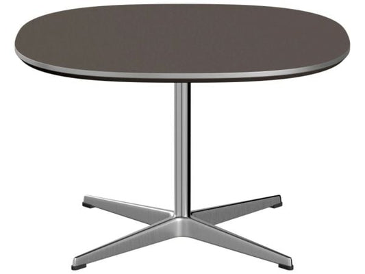 Ø 75 cm / Fenix laminé gris / Central 4 branches - Alu et acier brossé satiné