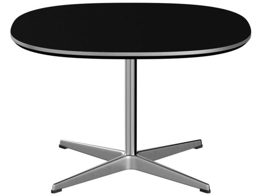 Ø 75 cm / Fenix laminé noir / Central 4 branches - Alu et acier brossé satiné