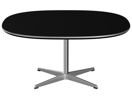 Ø 100 cm / Fenix laminé noir / Central 4 branches - Alu et acier brossé satiné