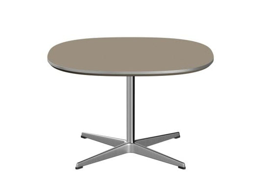 Ø 75 cm / Fenix laminé brun Ottawa / Central 4 branches - Alu et acier brossé satiné