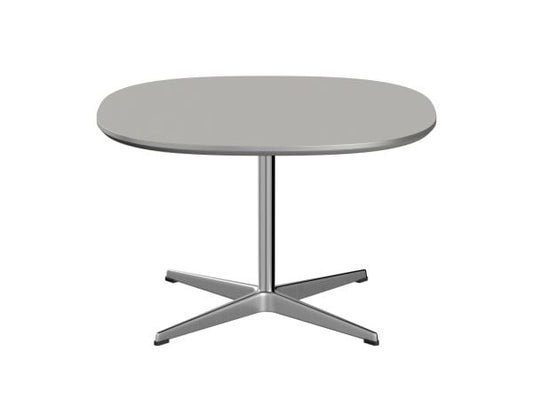 Ø 75 cm / Fenix laminé gris Efeso / Central 4 branches - Alu et acier brossé satiné