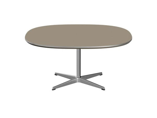 Ø 100 cm / Fenix laminé brun Ottawa / Central 4 branches - Alu et acier brossé satiné