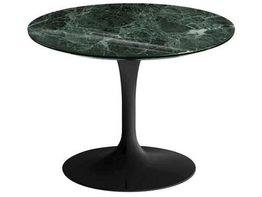 Epoxy noir / Ø51 cm / MV - Marbre Verde Alpi brillant - Vert