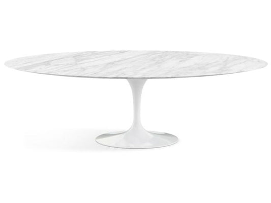 Saarinen Tulip Dining | Table ovale - Structure epoxy blanc