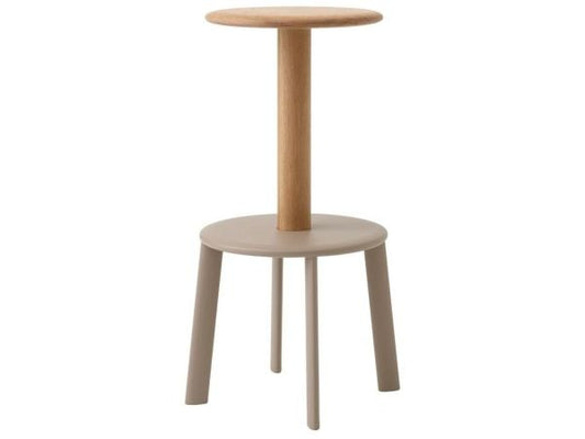 AV40 - Hauteur d'assise 75 cm / Chêne Naturel - Acier beige