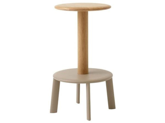 AV39 - Hauteur d'assise 65 cm / Chêne Naturel - Acier beige